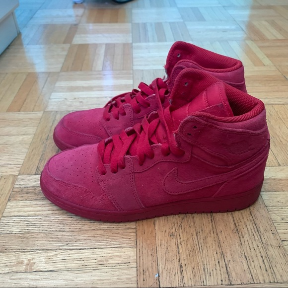 Air Jordan 1 Retro High BG 'Red Suede' - Picture 2 of 5